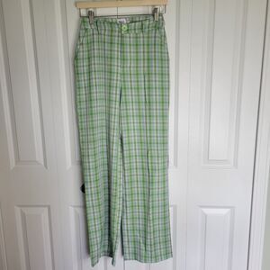 Princess Polly Wide Leg Plaid Pant size 4
